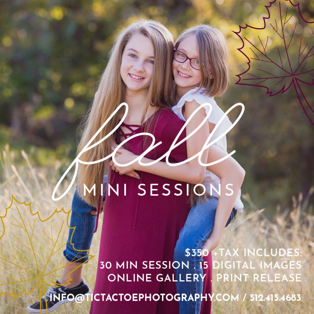Fall Mini Sessions Are Here {Austin Family Photographer} | Tic Tac Toe ...
